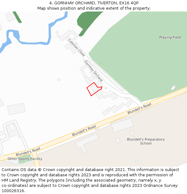 4, GORNHAY ORCHARD, TIVERTON, EX16 4QP: Location map and indicative extent of plot