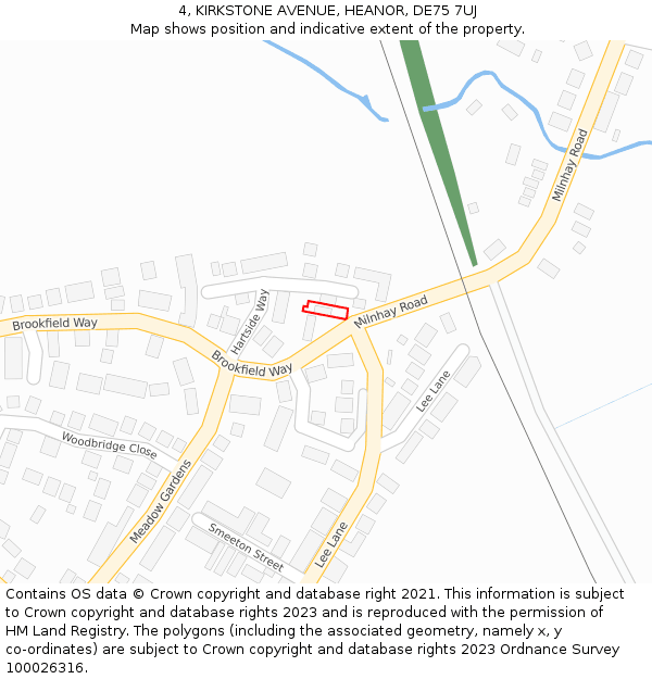 4, KIRKSTONE AVENUE, HEANOR, DE75 7UJ: Location map and indicative extent of plot