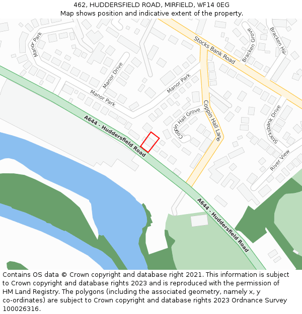 462, HUDDERSFIELD ROAD, MIRFIELD, WF14 0EG: Location map and indicative extent of plot