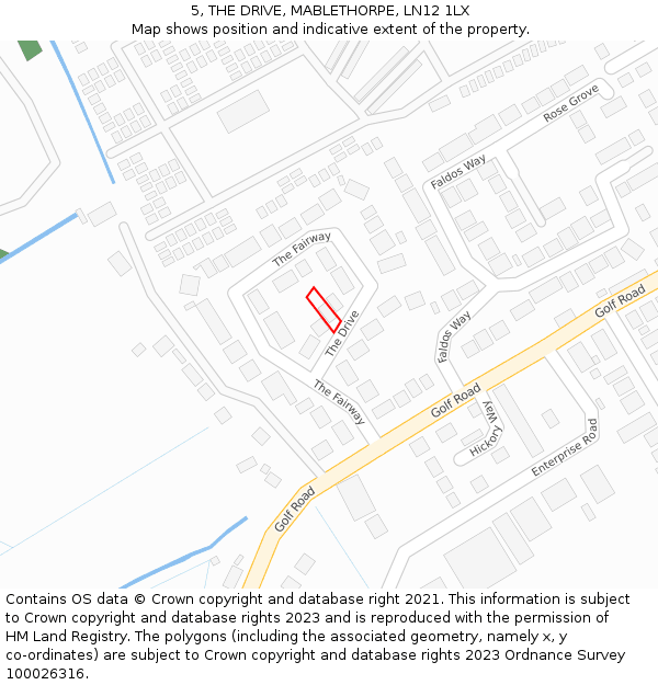 5, THE DRIVE, MABLETHORPE, LN12 1LX: Location map and indicative extent of plot