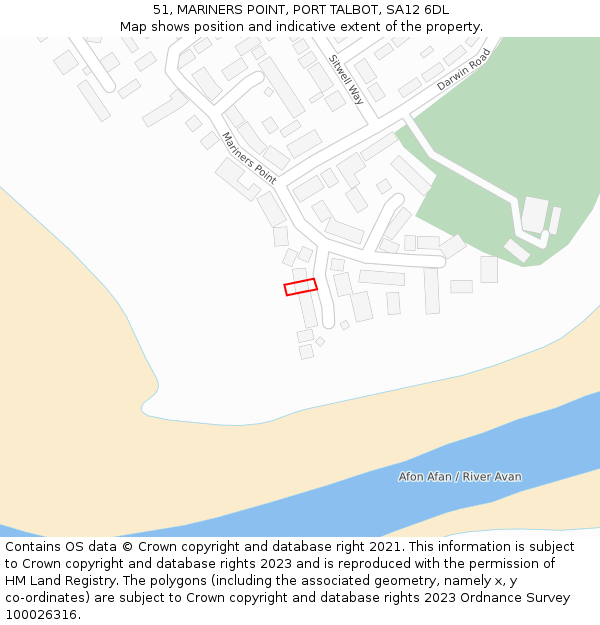 51, MARINERS POINT, PORT TALBOT, SA12 6DL: Location map and indicative extent of plot