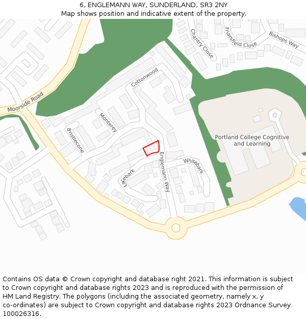 6, ENGLEMANN WAY, SUNDERLAND, SR3 2NY: Location map and indicative extent of plot