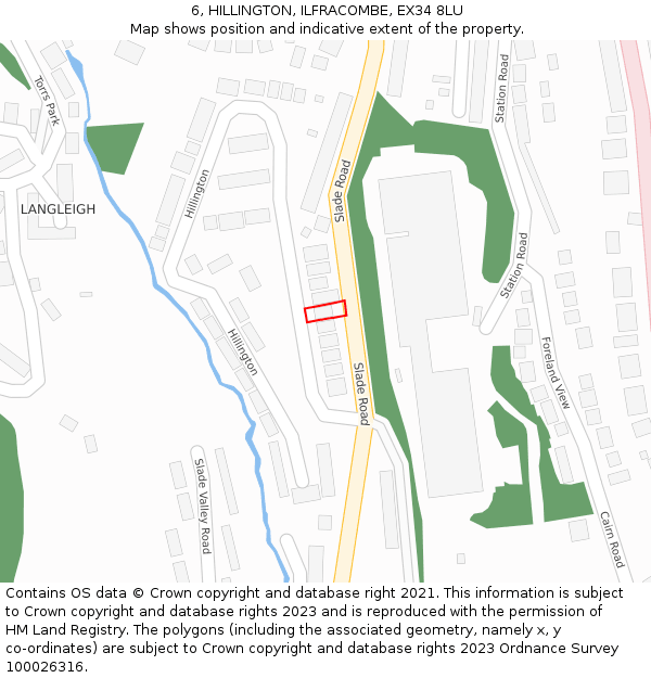 6, HILLINGTON, ILFRACOMBE, EX34 8LU: Location map and indicative extent of plot