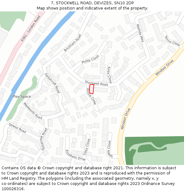 7, STOCKWELL ROAD, DEVIZES, SN10 2DP: Location map and indicative extent of plot