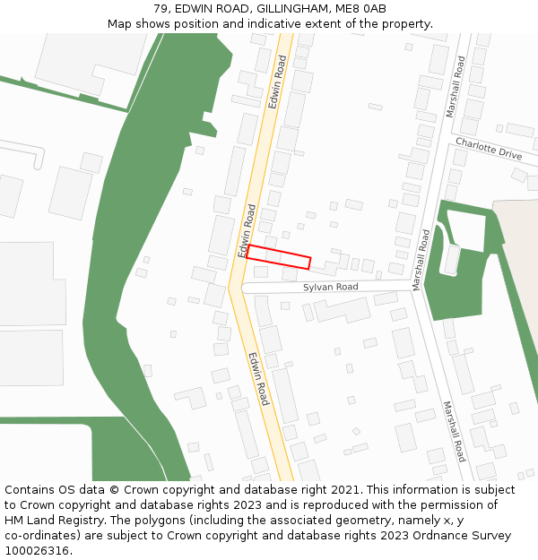 79, EDWIN ROAD, GILLINGHAM, ME8 0AB: Location map and indicative extent of plot