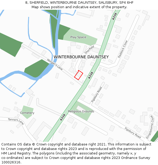 8, SHERFIELD, WINTERBOURNE DAUNTSEY, SALISBURY, SP4 6HF: Location map and indicative extent of plot