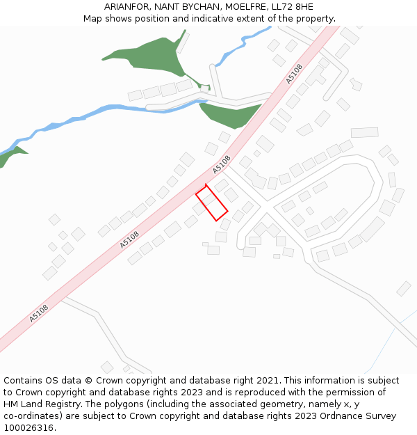 ARIANFOR, NANT BYCHAN, MOELFRE, LL72 8HE: Location map and indicative extent of plot