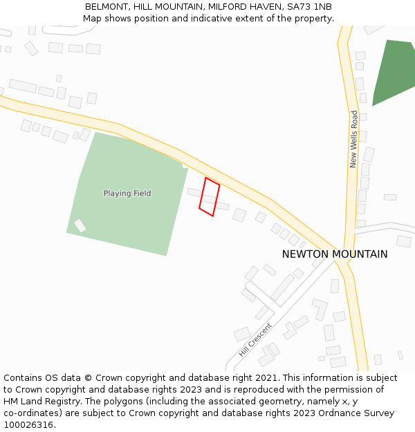 BELMONT, HILL MOUNTAIN, MILFORD HAVEN, SA73 1NB: Location map and indicative extent of plot