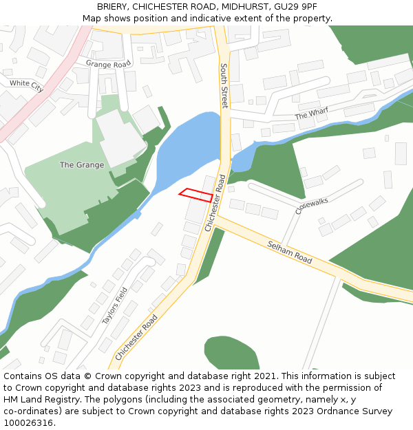 BRIERY, CHICHESTER ROAD, MIDHURST, GU29 9PF: Location map and indicative extent of plot