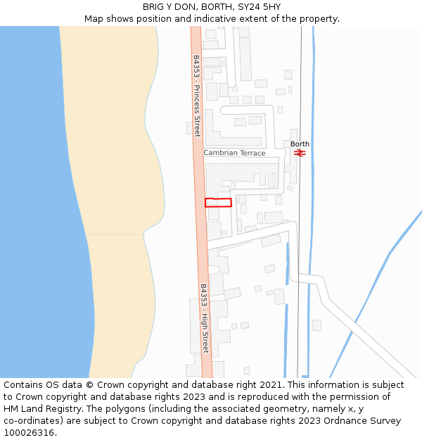 BRIG Y DON, BORTH, SY24 5HY: Location map and indicative extent of plot