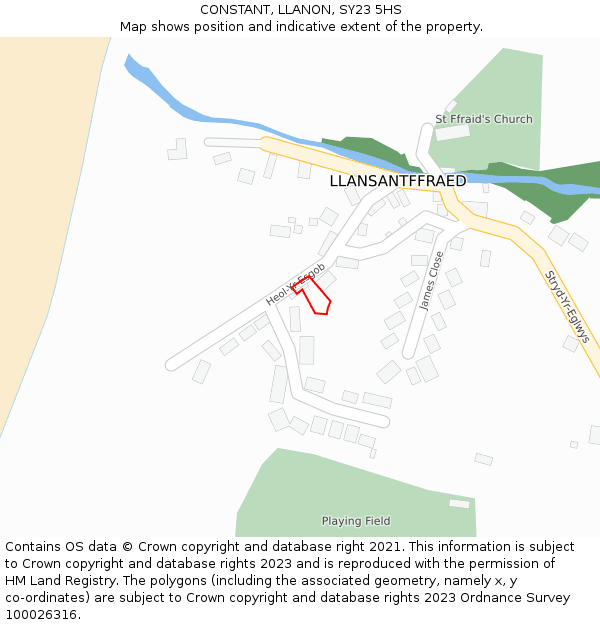 CONSTANT, LLANON, SY23 5HS: Location map and indicative extent of plot