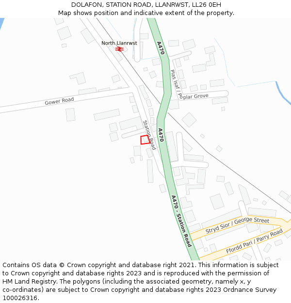 DOLAFON, STATION ROAD, LLANRWST, LL26 0EH: Location map and indicative extent of plot