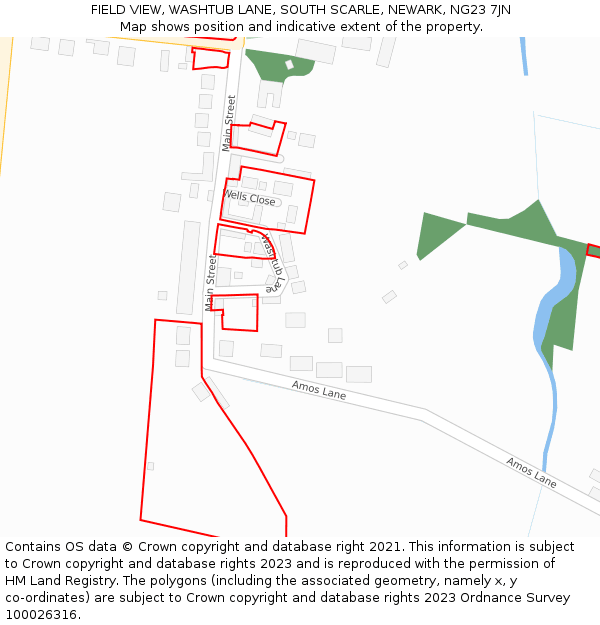 FIELD VIEW, WASHTUB LANE, SOUTH SCARLE, NEWARK, NG23 7JN: Location map and indicative extent of plot