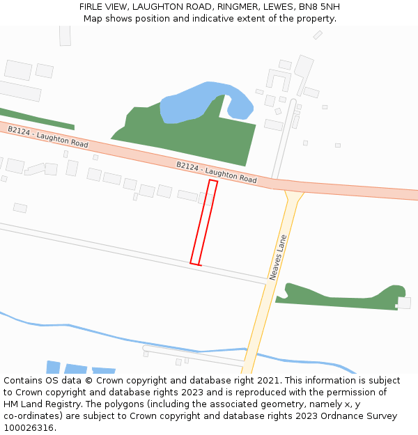 FIRLE VIEW, LAUGHTON ROAD, RINGMER, LEWES, BN8 5NH: Location map and indicative extent of plot