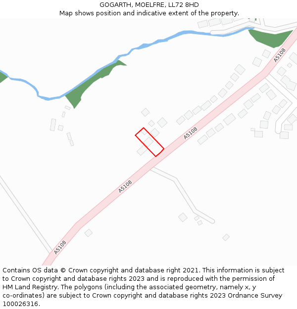 GOGARTH, MOELFRE, LL72 8HD: Location map and indicative extent of plot