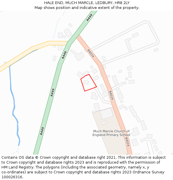 HALE END, MUCH MARCLE, LEDBURY, HR8 2LY: Location map and indicative extent of plot