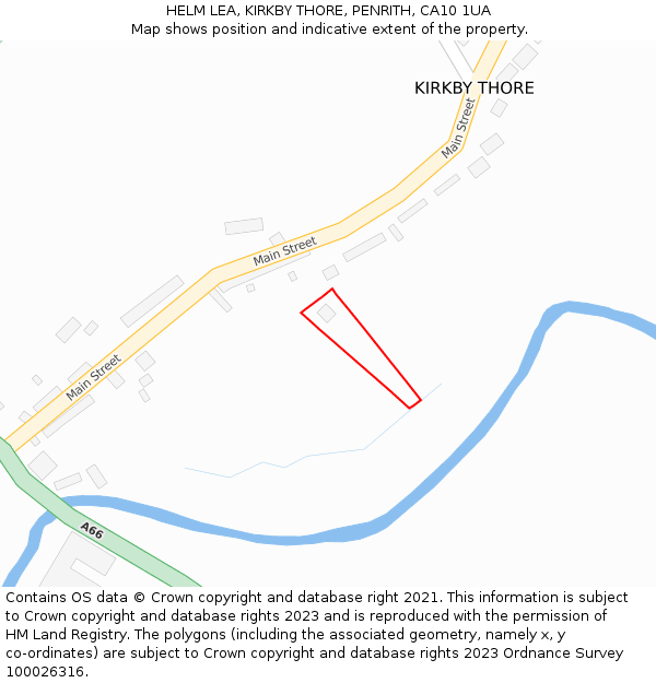 HELM LEA, KIRKBY THORE, PENRITH, CA10 1UA: Location map and indicative extent of plot