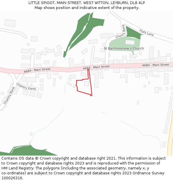 LITTLE SPIGOT, MAIN STREET, WEST WITTON, LEYBURN, DL8 4LP: Location map and indicative extent of plot