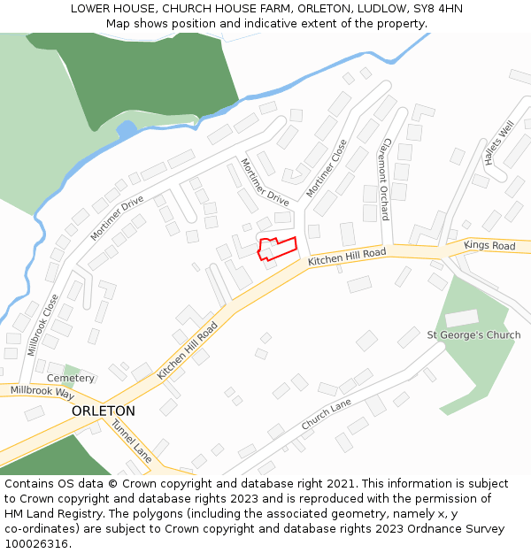 LOWER HOUSE, CHURCH HOUSE FARM, ORLETON, LUDLOW, SY8 4HN: Location map and indicative extent of plot