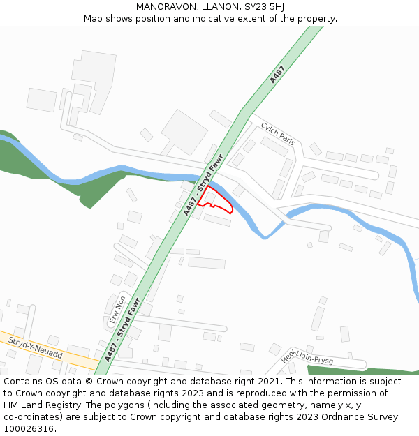 MANORAVON, LLANON, SY23 5HJ: Location map and indicative extent of plot