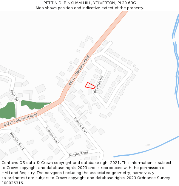 PETIT NID, BINKHAM HILL, YELVERTON, PL20 6BG: Location map and indicative extent of plot