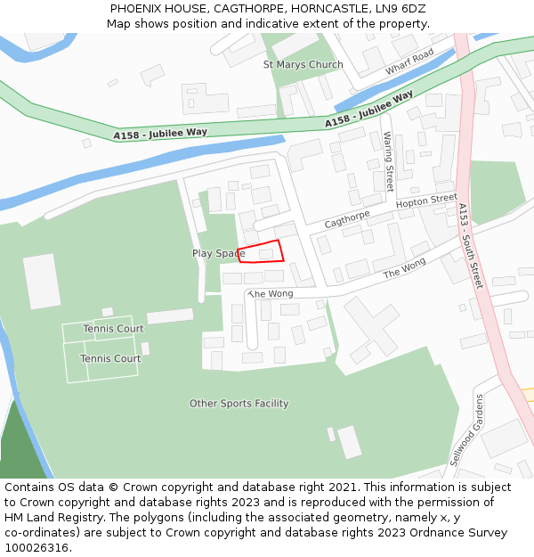 PHOENIX HOUSE, CAGTHORPE, HORNCASTLE, LN9 6DZ: Location map and indicative extent of plot