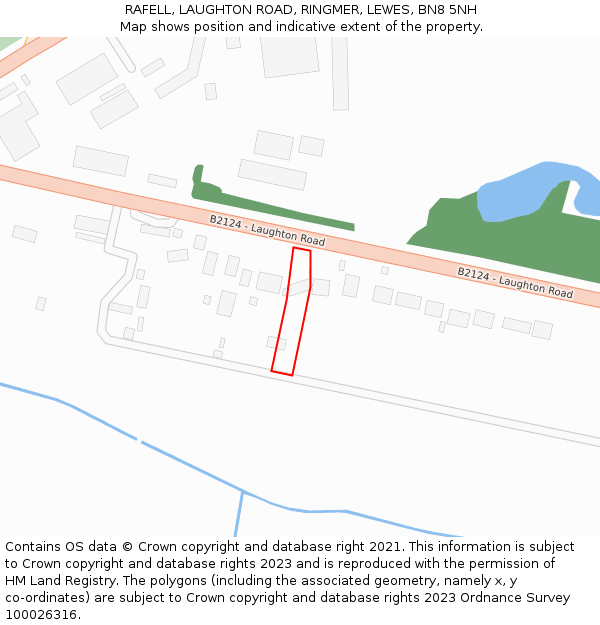RAFELL, LAUGHTON ROAD, RINGMER, LEWES, BN8 5NH: Location map and indicative extent of plot