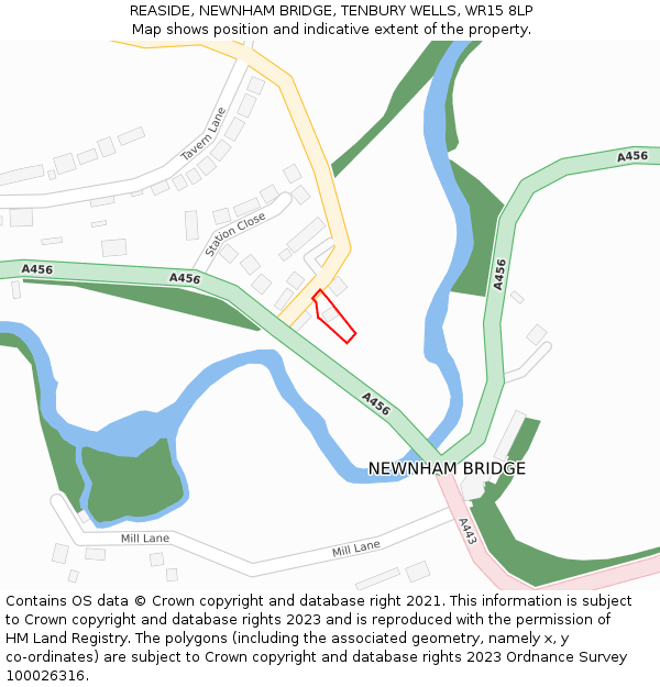 REASIDE, NEWNHAM BRIDGE, TENBURY WELLS, WR15 8LP: Location map and indicative extent of plot