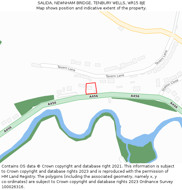 SALIDA, NEWNHAM BRIDGE, TENBURY WELLS, WR15 8JE: Location map and indicative extent of plot