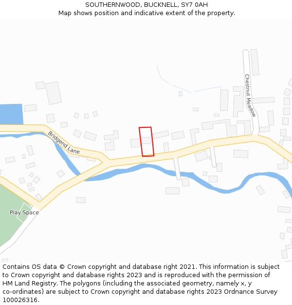 SOUTHERNWOOD, BUCKNELL, SY7 0AH: Location map and indicative extent of plot