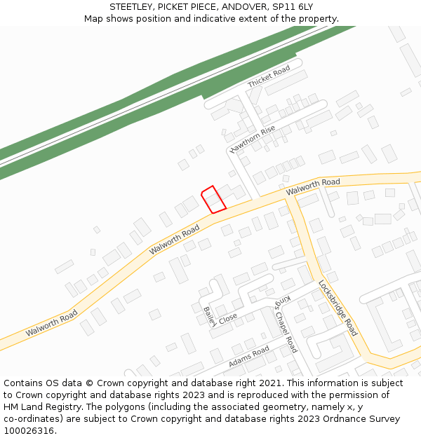 STEETLEY, PICKET PIECE, ANDOVER, SP11 6LY: Location map and indicative extent of plot