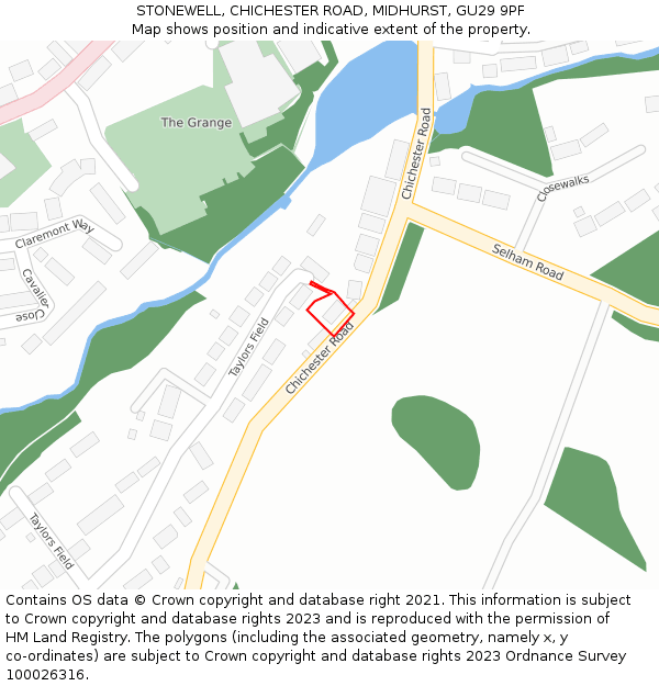 STONEWELL, CHICHESTER ROAD, MIDHURST, GU29 9PF: Location map and indicative extent of plot