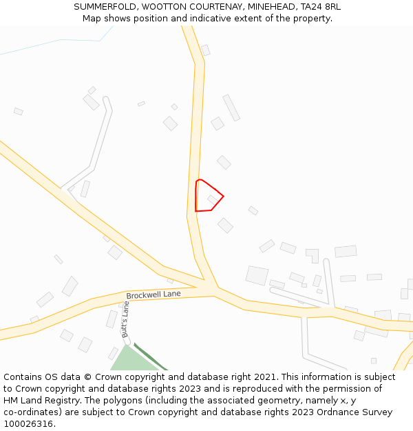 SUMMERFOLD, WOOTTON COURTENAY, MINEHEAD, TA24 8RL: Location map and indicative extent of plot