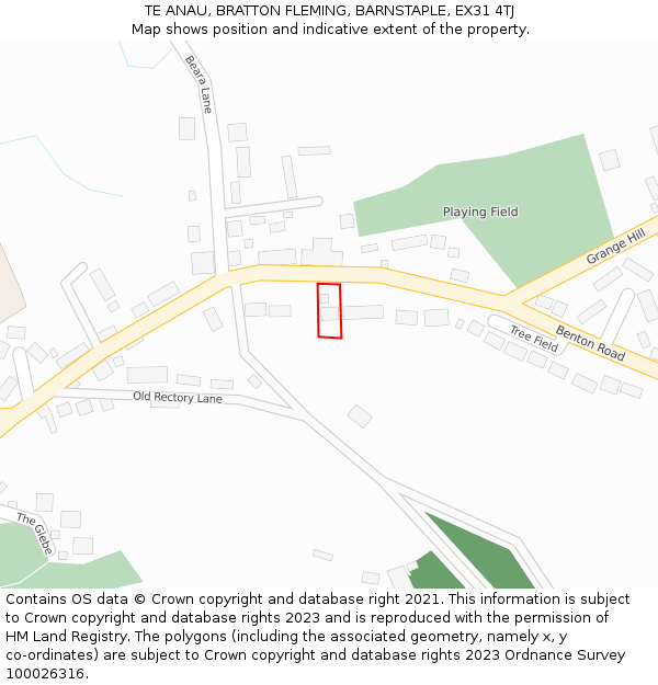 TE ANAU, BRATTON FLEMING, BARNSTAPLE, EX31 4TJ: Location map and indicative extent of plot