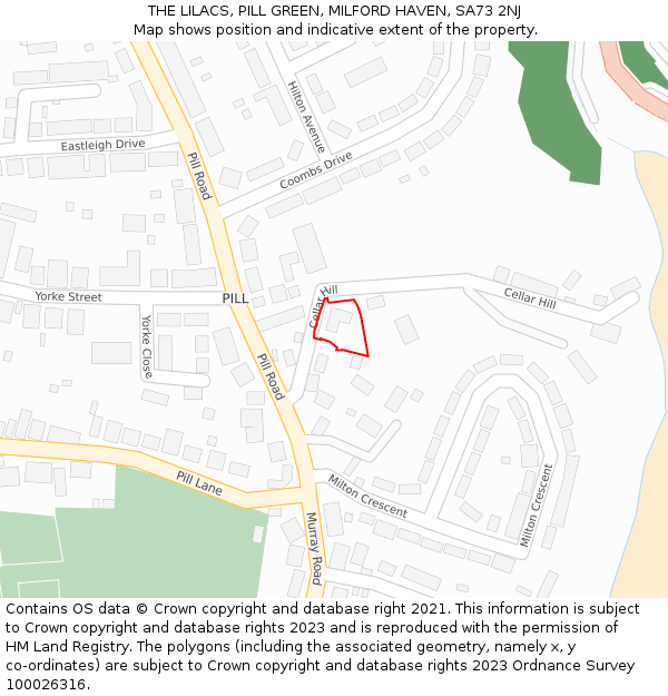 THE LILACS, PILL GREEN, MILFORD HAVEN, SA73 2NJ: Location map and indicative extent of plot