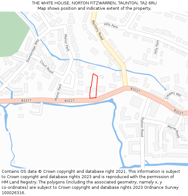 THE WHITE HOUSE, NORTON FITZWARREN, TAUNTON, TA2 6RU: Location map and indicative extent of plot