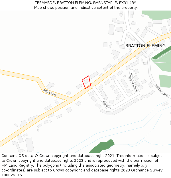 TREMARDE, BRATTON FLEMING, BARNSTAPLE, EX31 4RY: Location map and indicative extent of plot