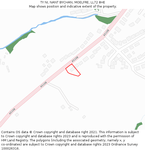 TY NI, NANT BYCHAN, MOELFRE, LL72 8HE: Location map and indicative extent of plot