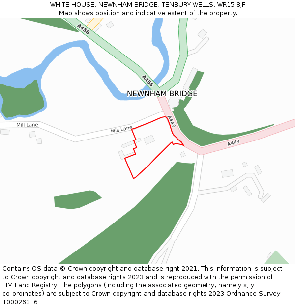 WHITE HOUSE, NEWNHAM BRIDGE, TENBURY WELLS, WR15 8JF: Location map and indicative extent of plot