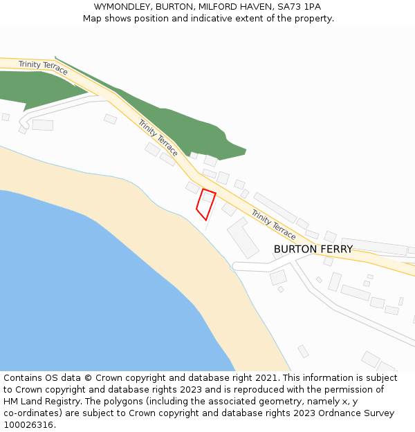 WYMONDLEY, BURTON, MILFORD HAVEN, SA73 1PA: Location map and indicative extent of plot