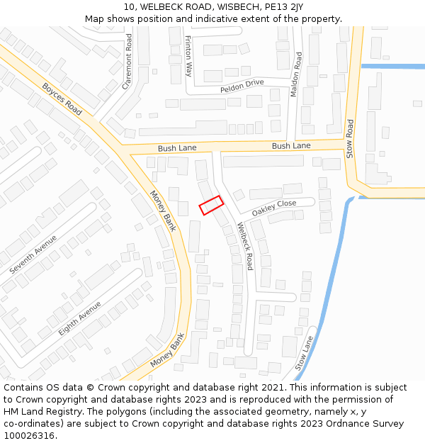 10, WELBECK ROAD, WISBECH, PE13 2JY: Location map and indicative extent of plot