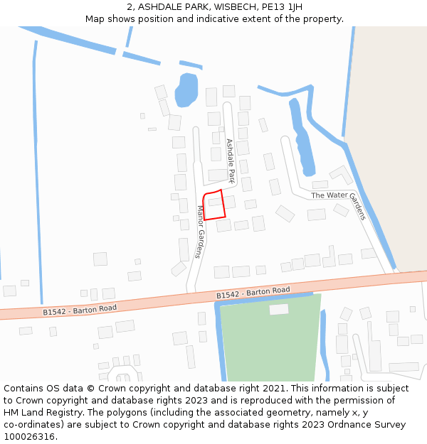 2, ASHDALE PARK, WISBECH, PE13 1JH: Location map and indicative extent of plot