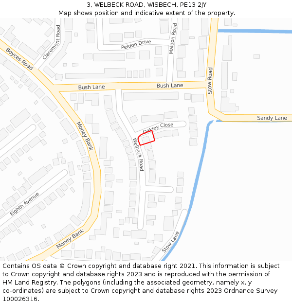 3, WELBECK ROAD, WISBECH, PE13 2JY: Location map and indicative extent of plot