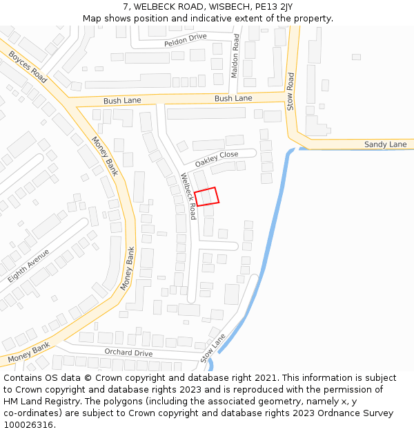 7, WELBECK ROAD, WISBECH, PE13 2JY: Location map and indicative extent of plot