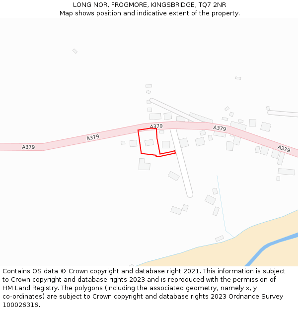 LONG NOR, FROGMORE, KINGSBRIDGE, TQ7 2NR: Location map and indicative extent of plot