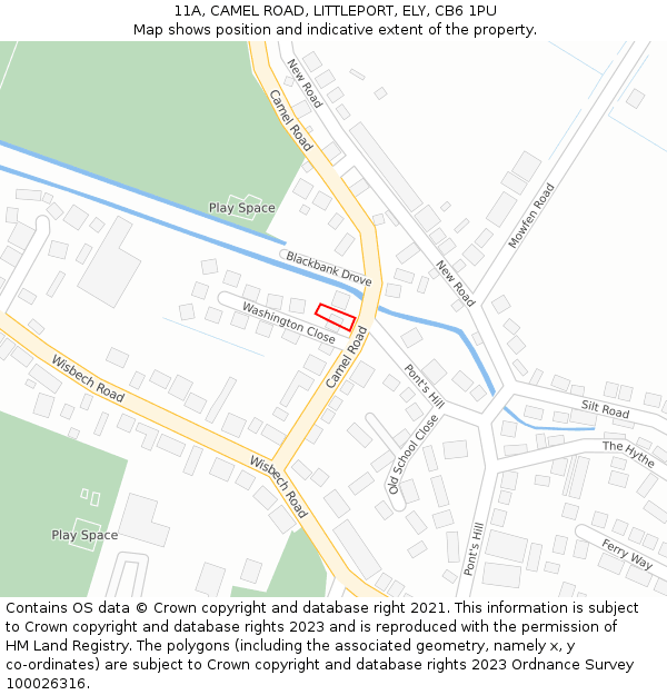 11A, CAMEL ROAD, LITTLEPORT, ELY, CB6 1PU: Location map and indicative extent of plot