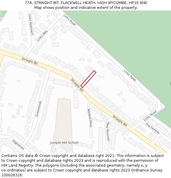 77A, STRAIGHT BIT, FLACKWELL HEATH, HIGH WYCOMBE, HP10 9NE: Location map and indicative extent of plot