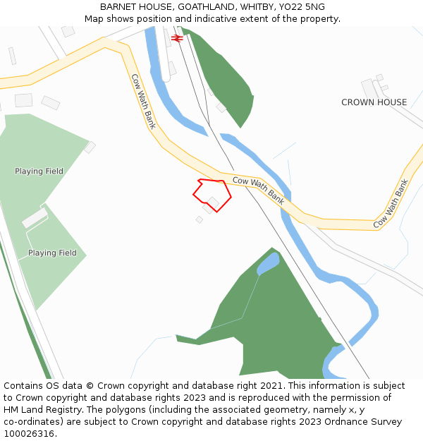 BARNET HOUSE, GOATHLAND, WHITBY, YO22 5NG: Location map and indicative extent of plot