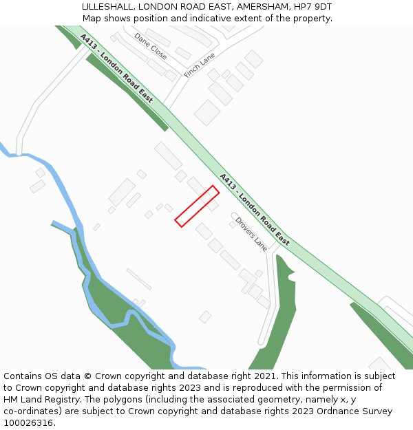 LILLESHALL, LONDON ROAD EAST, AMERSHAM, HP7 9DT: Location map and indicative extent of plot