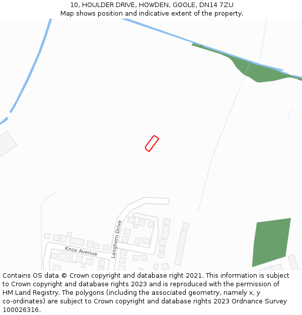 10, HOULDER DRIVE, HOWDEN, GOOLE, DN14 7ZU: Location map and indicative extent of plot